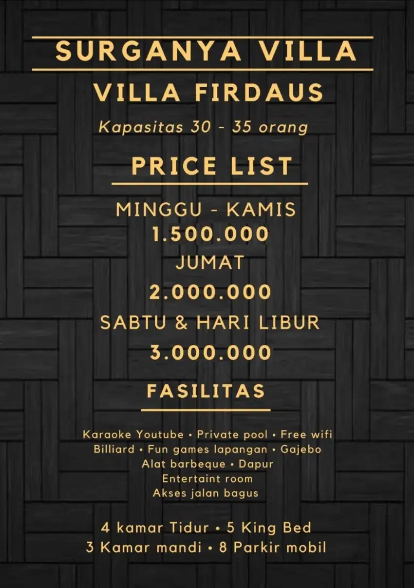 VILLA FIRDAUS cisarua puncak bogor dingin nya pol cocok utk berlibur