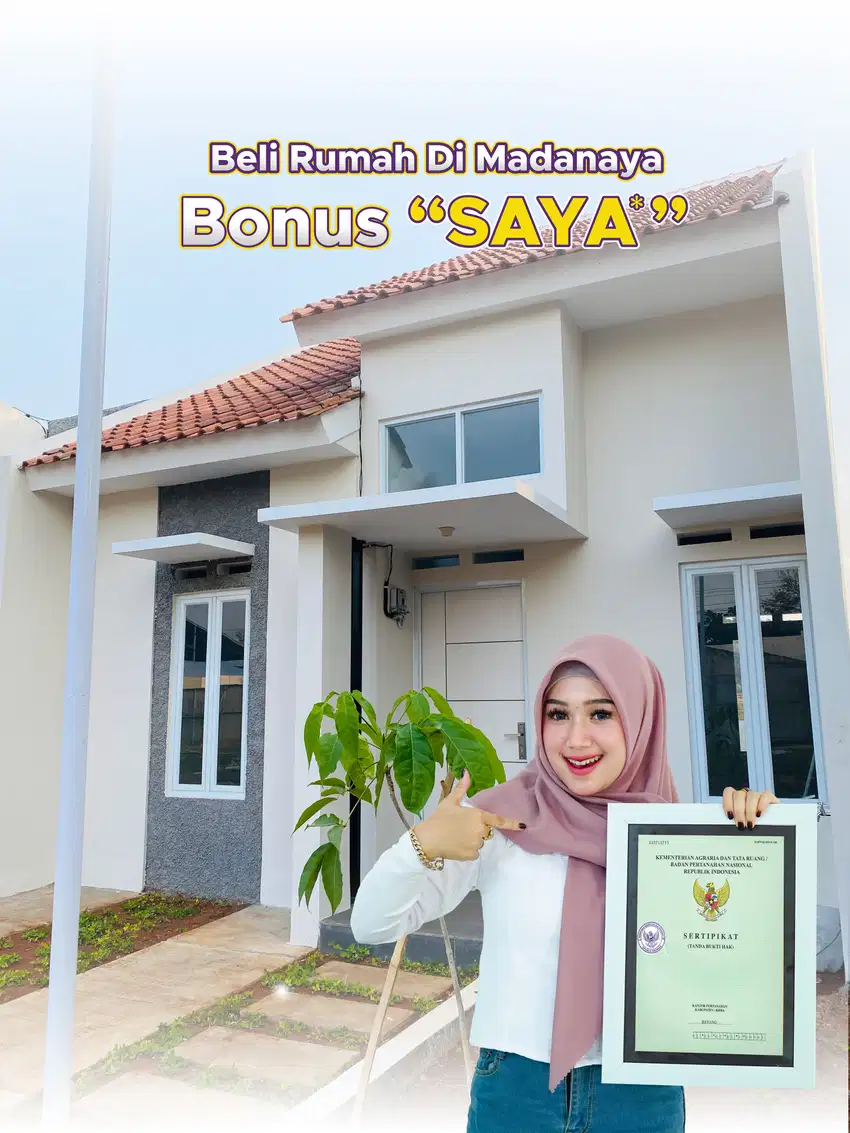 Dijual Rumah Baru di Madanaya Residece SHM dekat dengan KITB Free AC