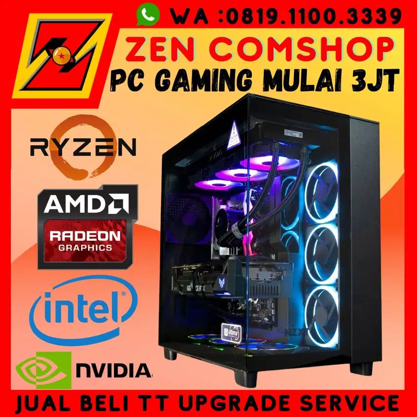 PC Gaming Design Mini Custom RAM SSD intel Core AMD Ryzen Vga GTX RTX