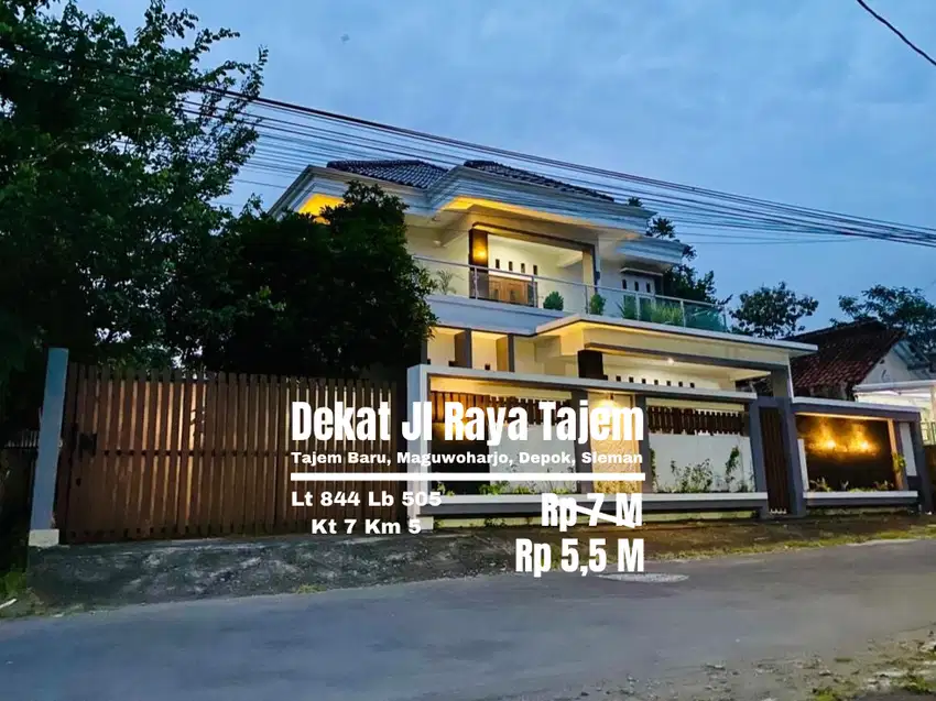 Rumah Mewah luas tanah 844 meter dekat jalan raya tajem maguwo