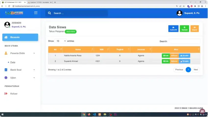 Software Ujian Online CBT Sistem Acak