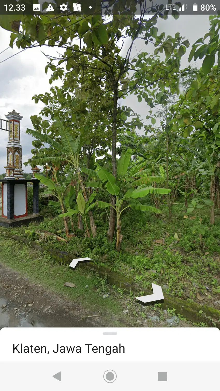 Tanah Pekarangan dengan Pemandangan Sawah di Pogung , Cawas , Klaten