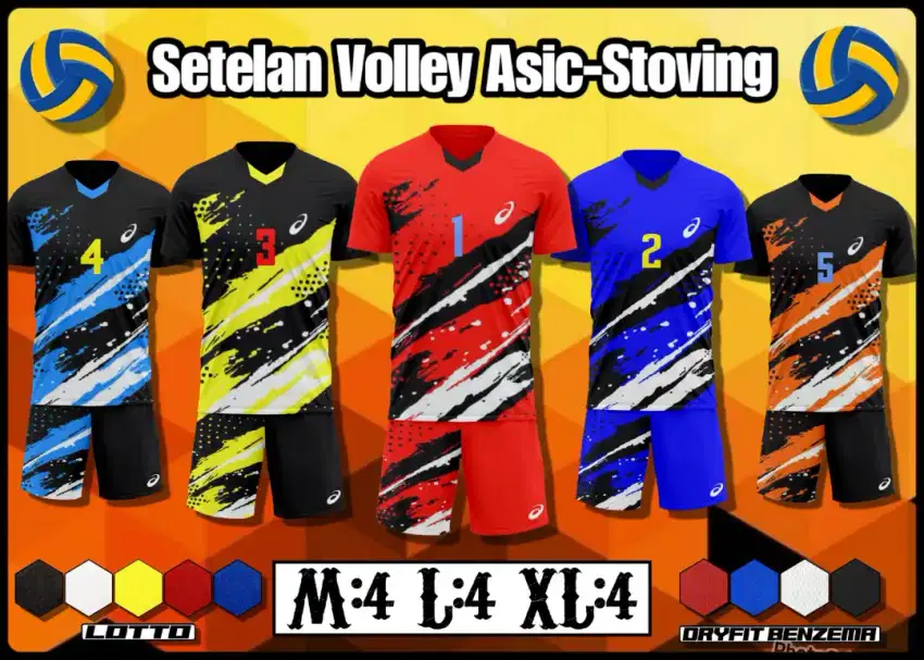 Kaos Setelan Volly Mizuno