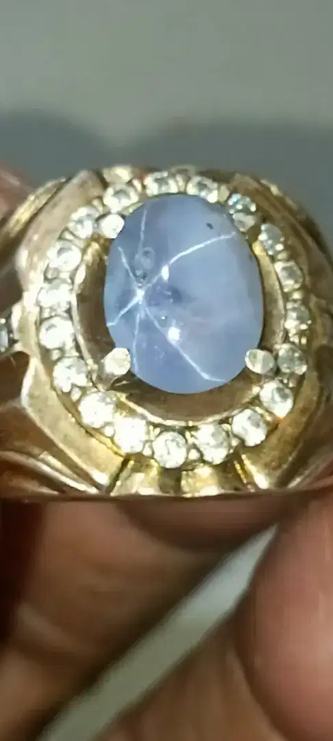 Blue Sapphire Ceylon ring perak