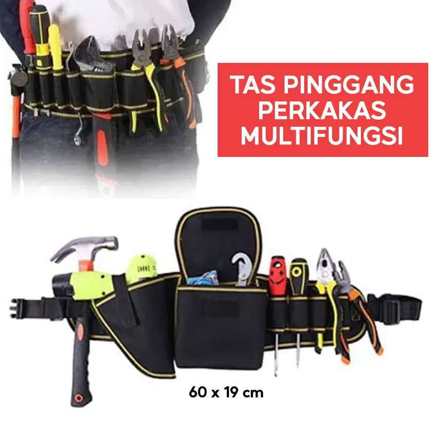 Tas Pinggang Perkakas Serbaguna Waist Pocket Tool Bag Oxford - JIEKE.