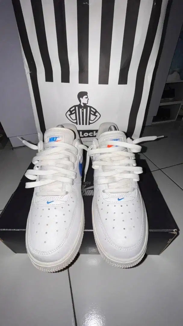 Nike Air Force 1 White Blue Like New Original