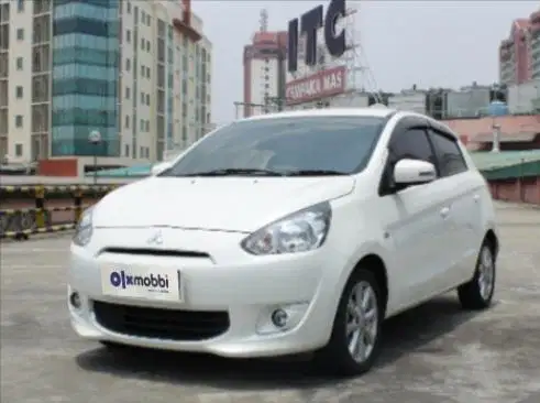 Pajak Panjang DP 5JT Mitsubishi Mirage 1.2 Exceed Bensin-AT Putih 2014