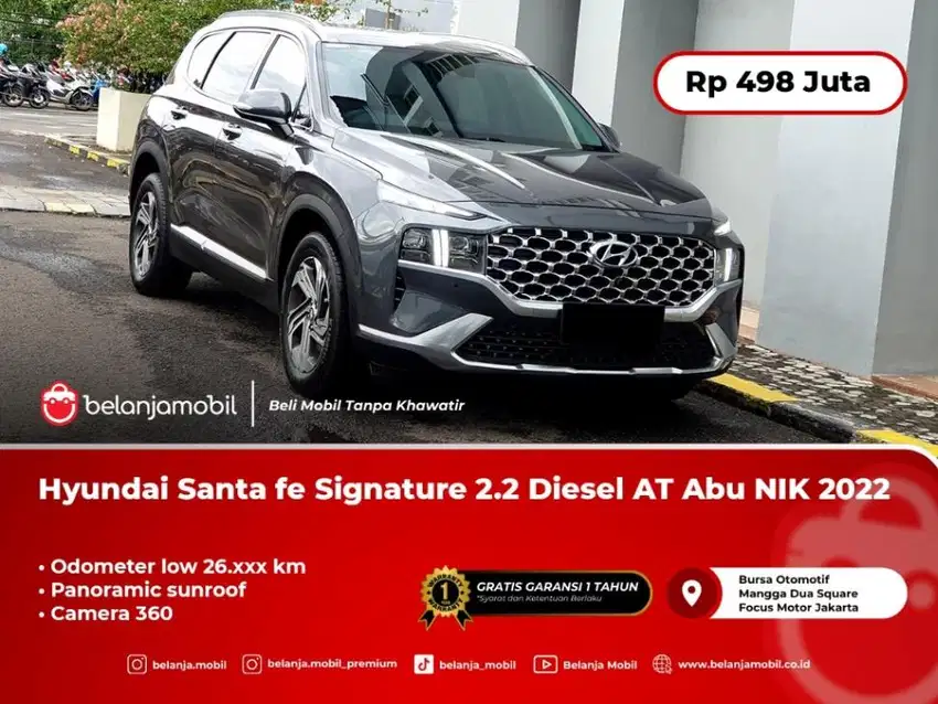 [LOW KM] Hyundai Santafe Santa fe Signature 2.2 Diesel Abu 2022/2023