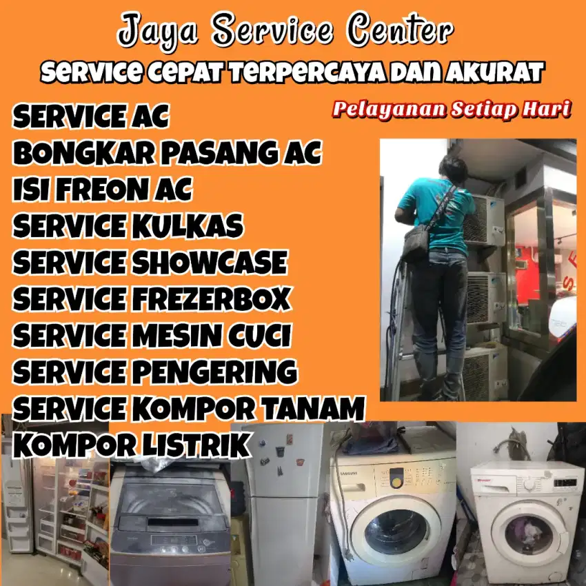 Service AC Bongkar Pasang AC Servis Mesin Cuci Kulkas Frezer Wonokromo