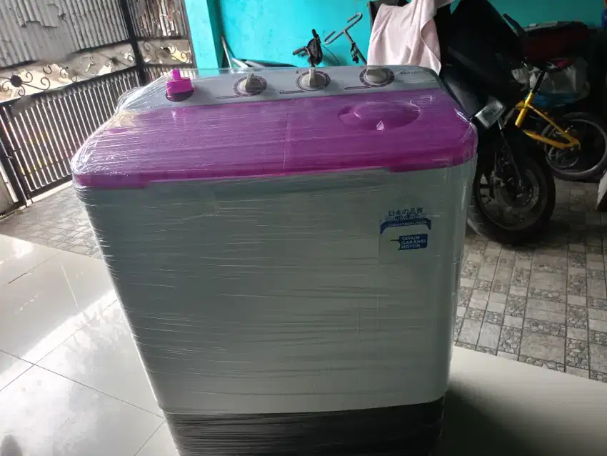 Mesin cuci sanken low wat mulusss 8kg siap pakai