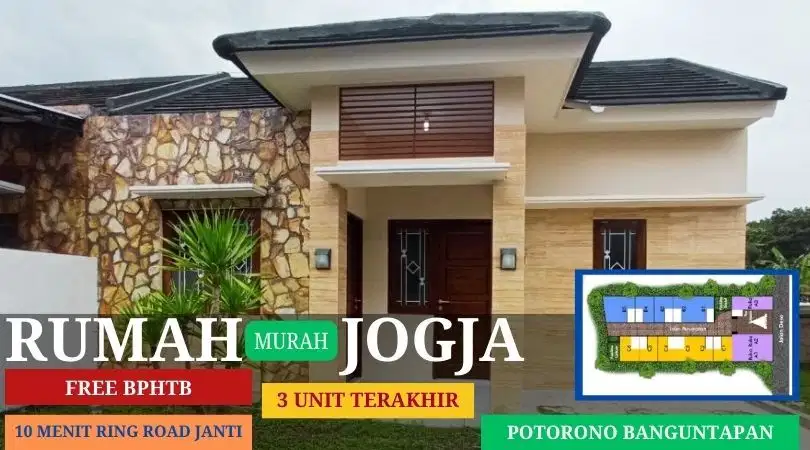 RUMAH MURAH JOGJA,CLUSTER DI BANGUNTAPAN BANTUL DKT  GEDONG KUNING,JEC