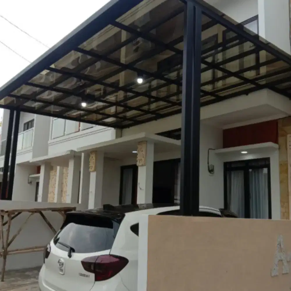 Kanopi carport teres atap solarflat mewah