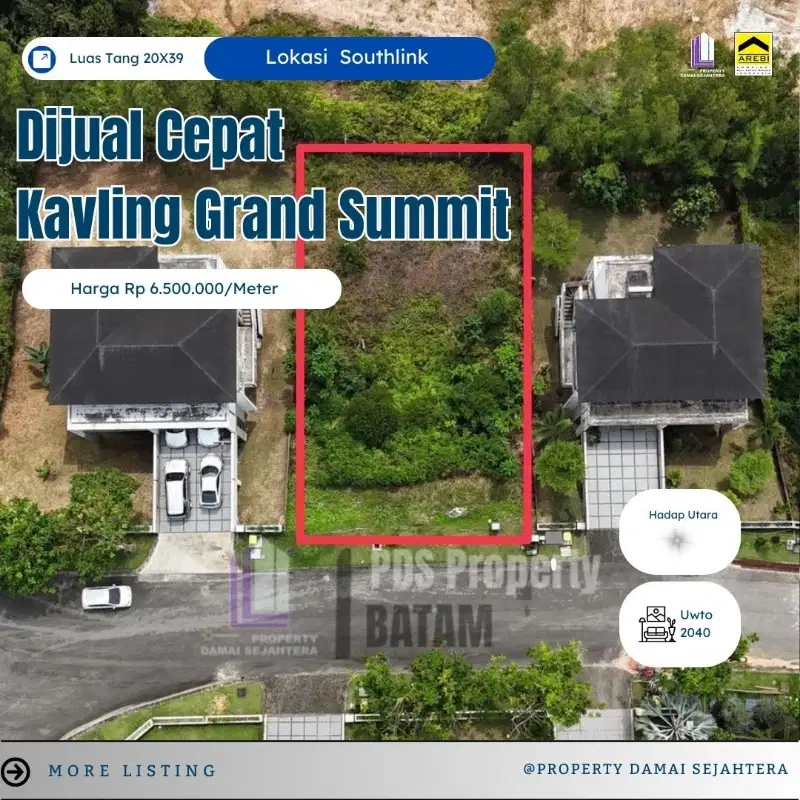 Dijual kavling Grand Summit at southlinks Batam