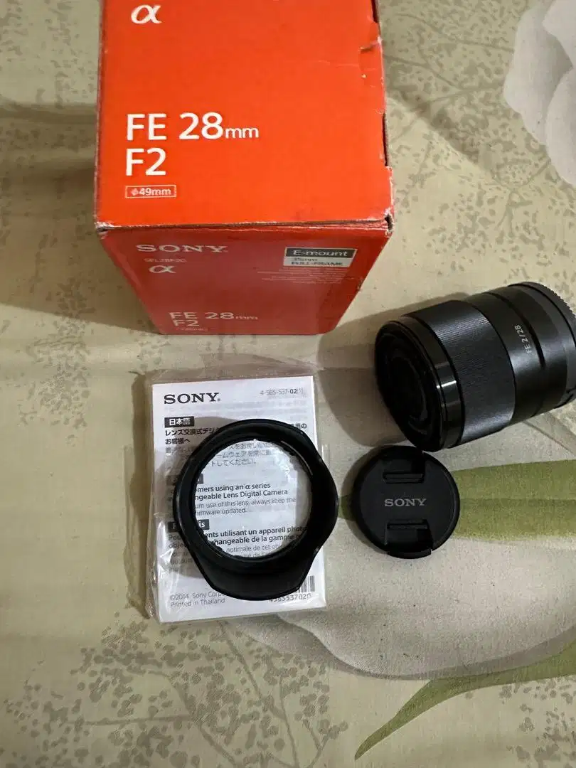 Lensa Sony FE 28mm F2.0 Fullset Overall Mulus