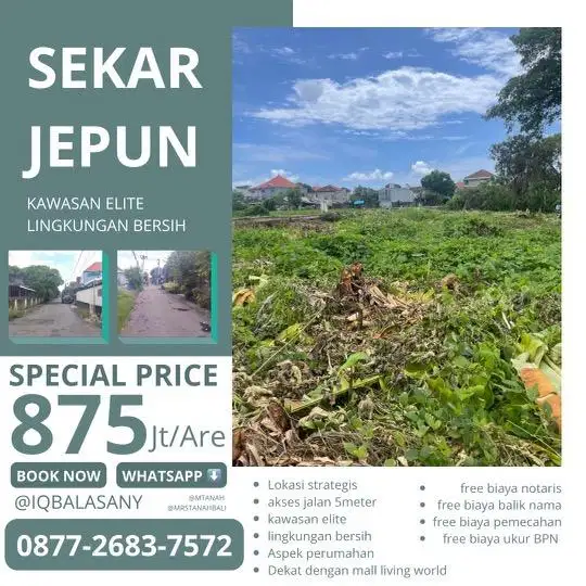 jual tanah premium BUC Sekar jepun