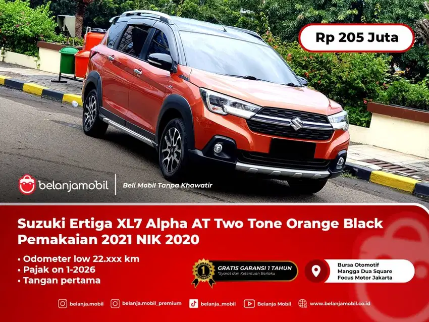 [LOW KM 22RB] Suzuki Ertiga XL7 XL 7 Alpha AT NIK 2020 Pemakaian 2021