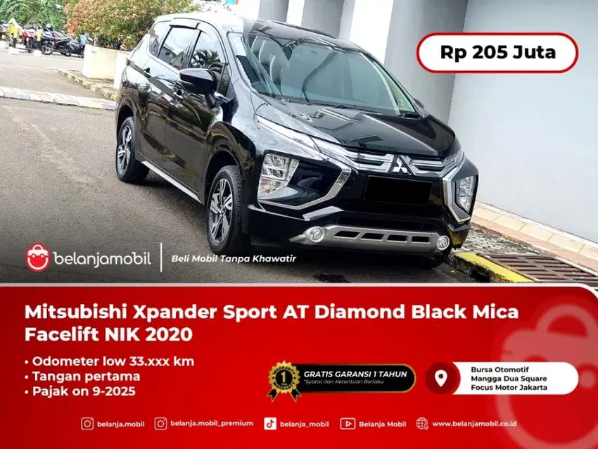 [ LOW KM 33RB ] Mitsubishi Xpander Sport AT HITAM Facelift 2020/2021