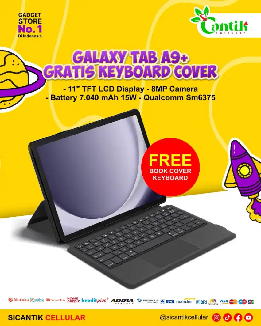 SAMSUNG TAB A9+ WIFI FREE COVER KEYBOARD