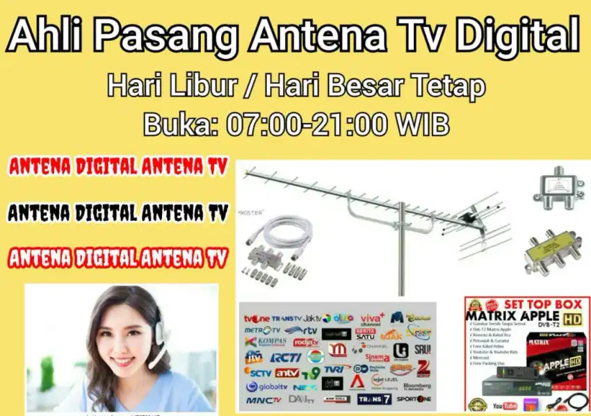 Agen Perlengkapan Pasang Baru Antena Tv Dan Instalasi