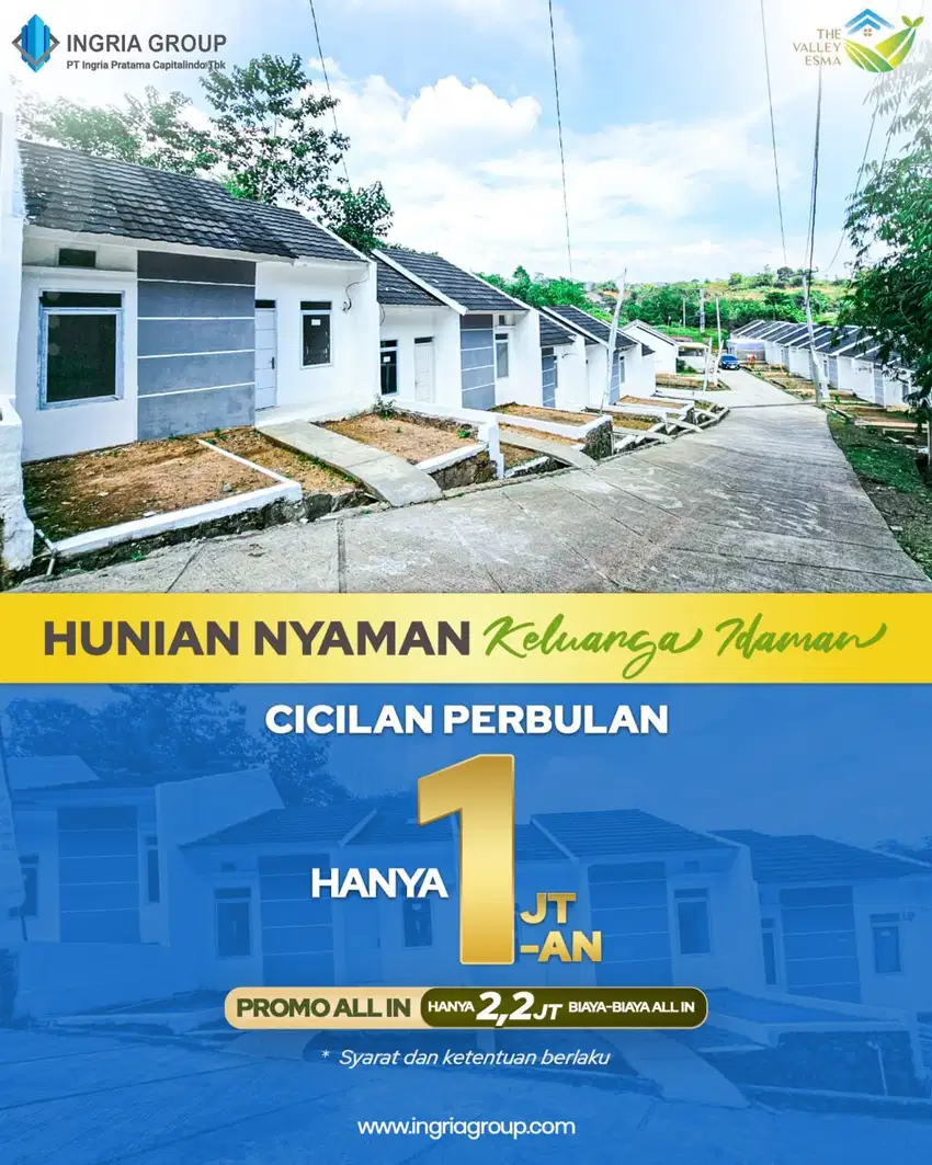 Jarang ada rumah subsidi di cicalengka Cicilan 1 jutaan dkt rancaekek