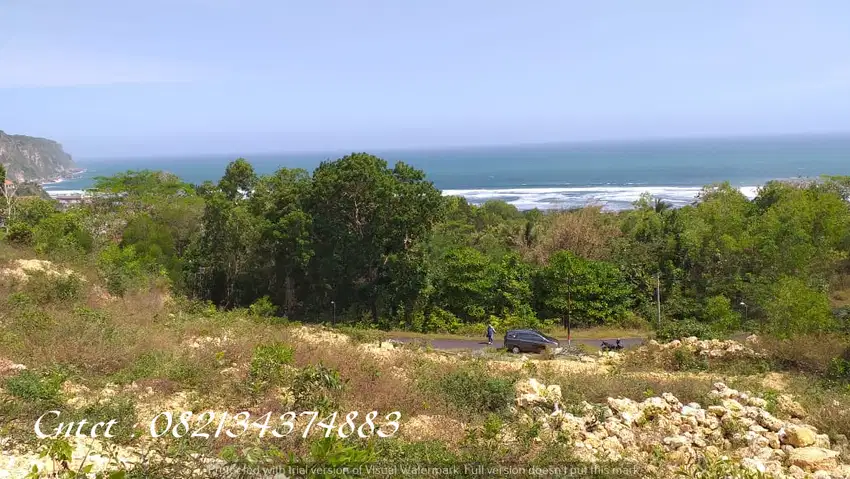 Tanah di Parang Tritis view laut, cocok untuk Villa, harga 1,7 jutaan