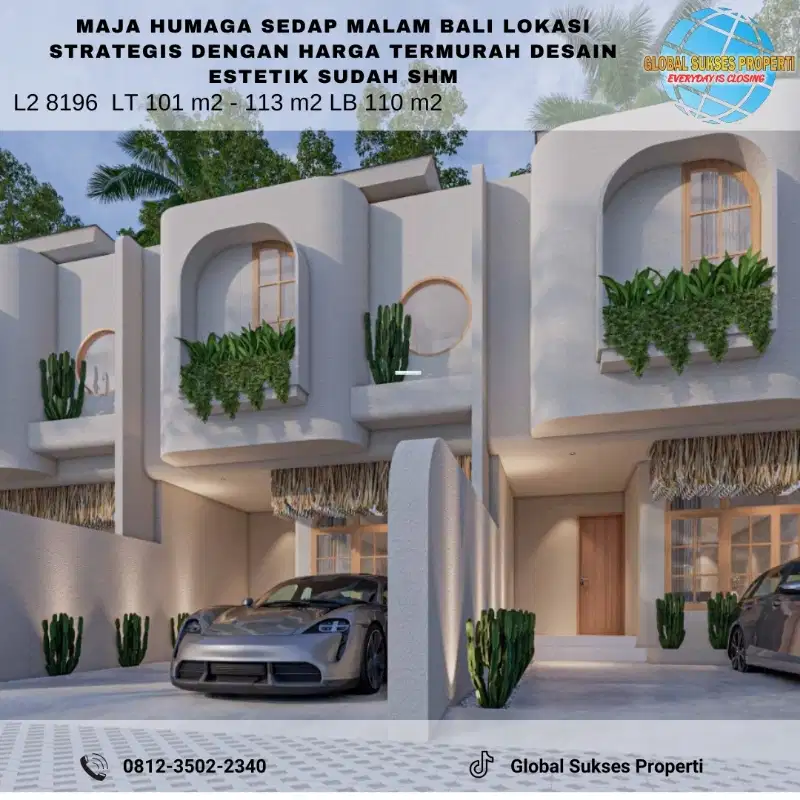 Rumah villa estetik di Maja humaga villa sedap malam Denpasar Bal