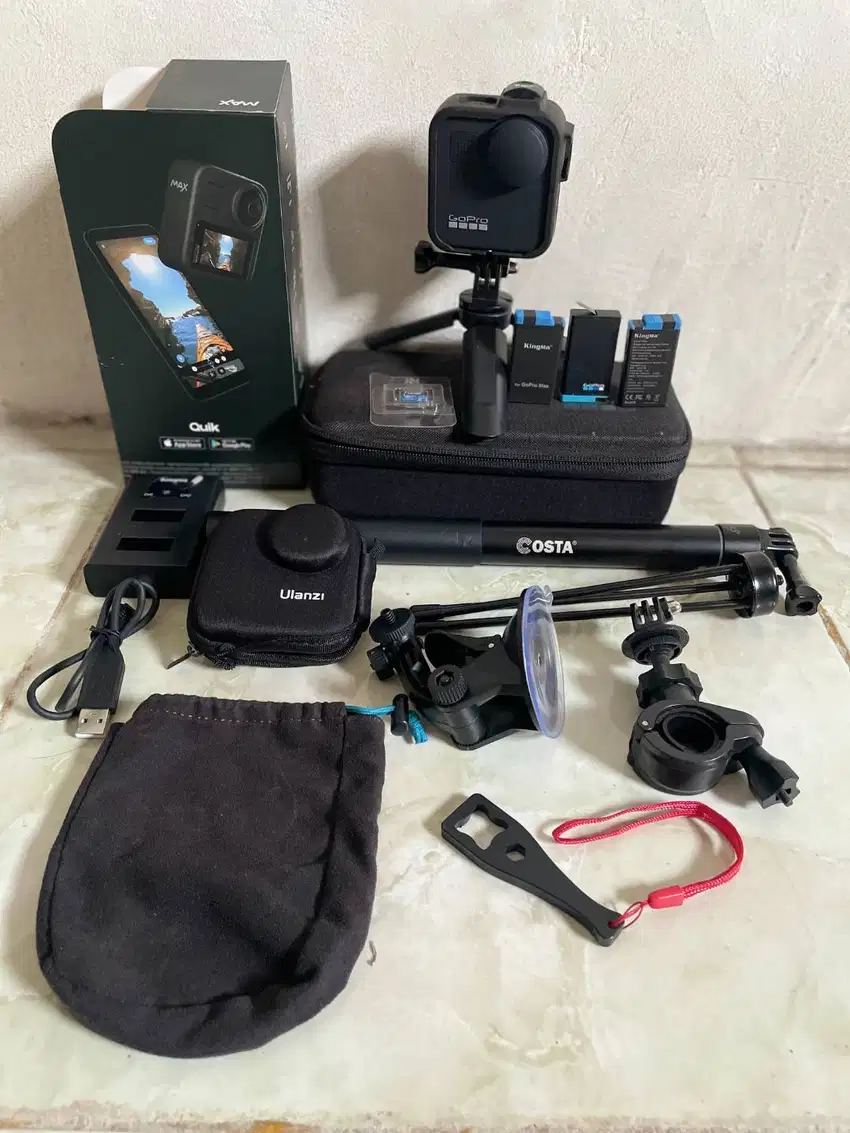 GOPRO MAX CAMERA 360 / ACTION CAM FULLSET TINGGAL PAKAI