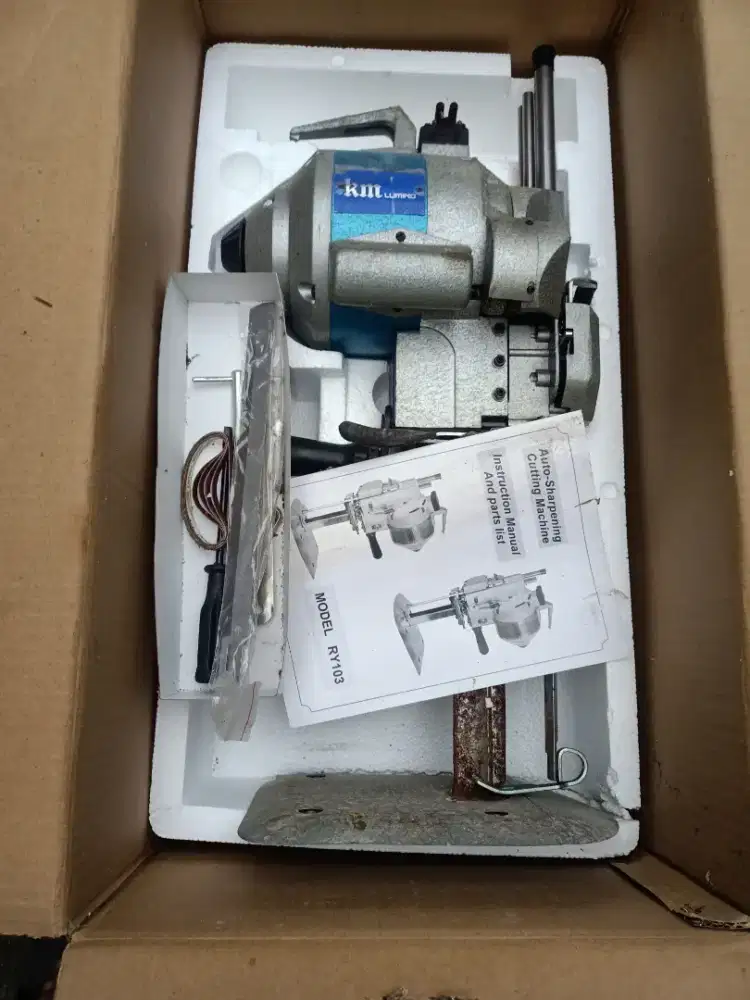 KM MACK MESIN POTONG BAHAN KAIN PAKAIAN PISAU TEGAK 10 inch