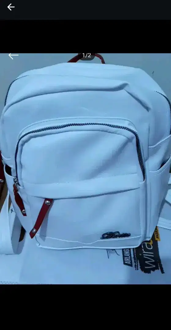 Baru Jual Tas Ransel Warna Putih