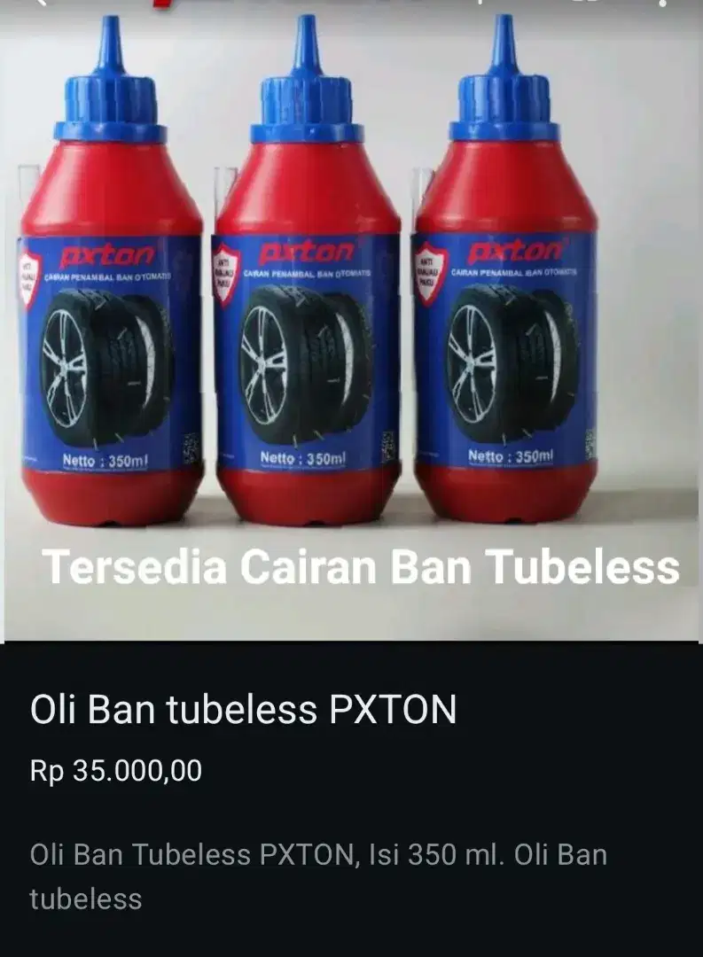 Baru jual pixton cairan ban tubeles 350 ml