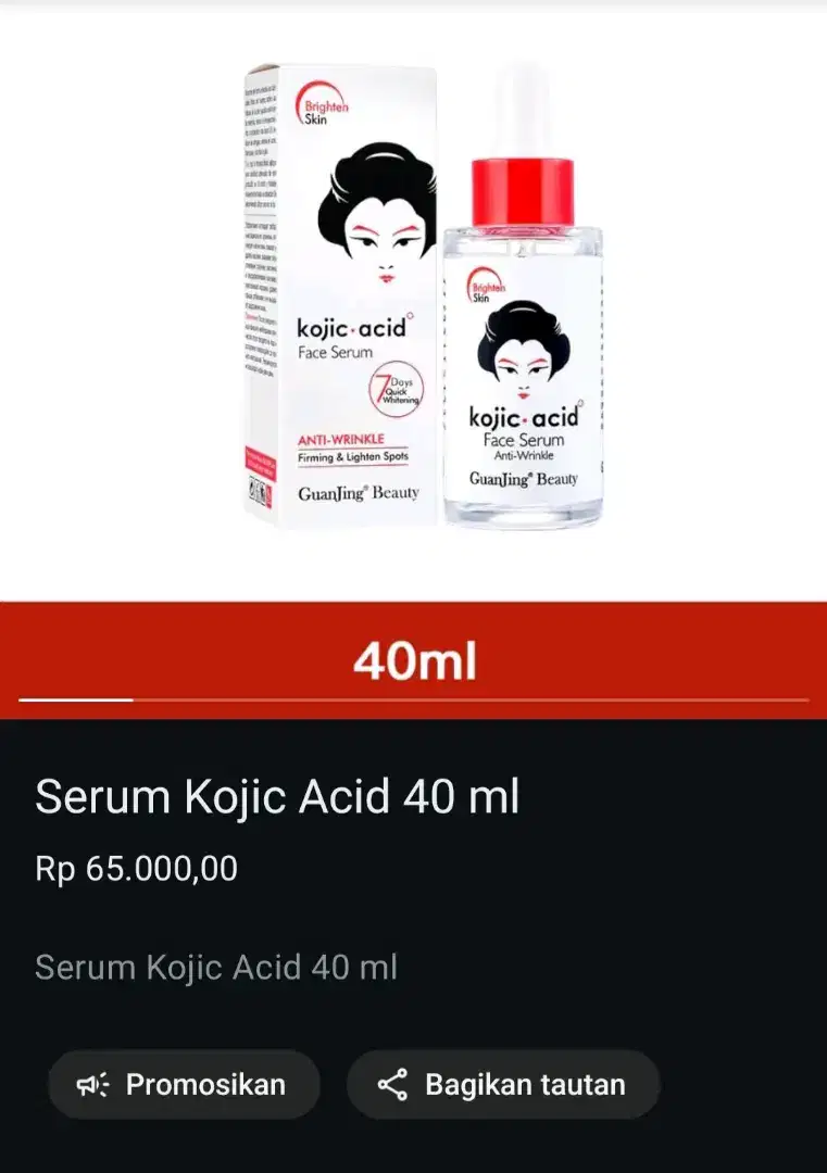 Baru Jual Serum Kojik Acid 40 ml