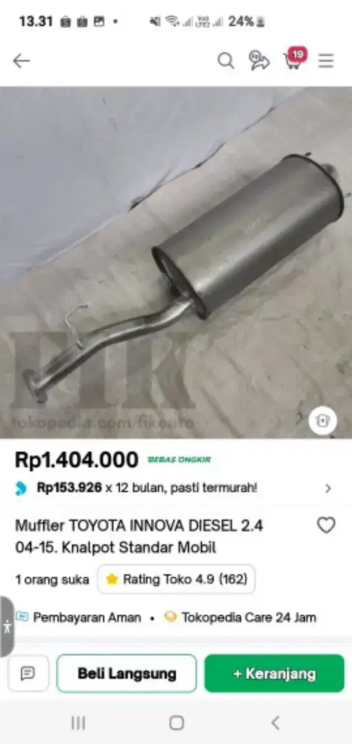 Jual cpt perut tngh knlpt onova diesel ori