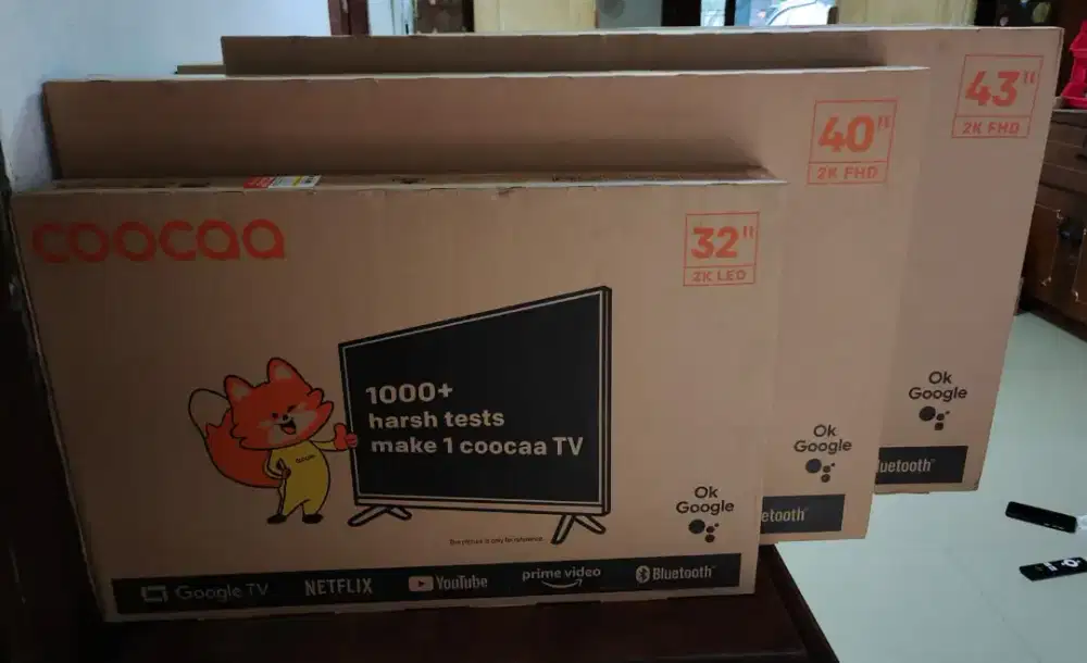 GoogleTV Coocaa 40 kondisi baru