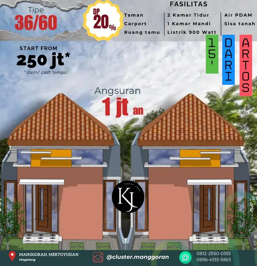 Rumah Exclusive di Dalam Cluster Manggoran Bhumi Kirana Magelang