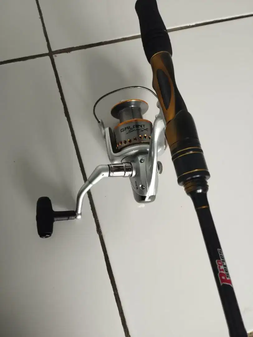 Joran  daido. Trisula x power , pe 1-3. Panjang 1.8 m, reel Tica