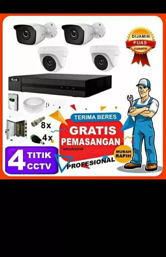 Pusat cctv bisa pantau pake hp langsung pemasangan