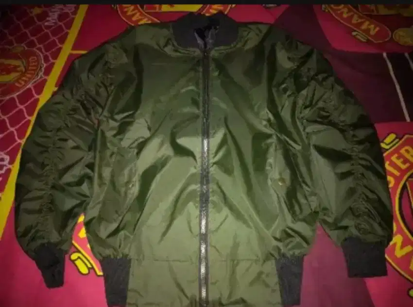 Jaket Pilot Bomber Polos Pria/Cowok