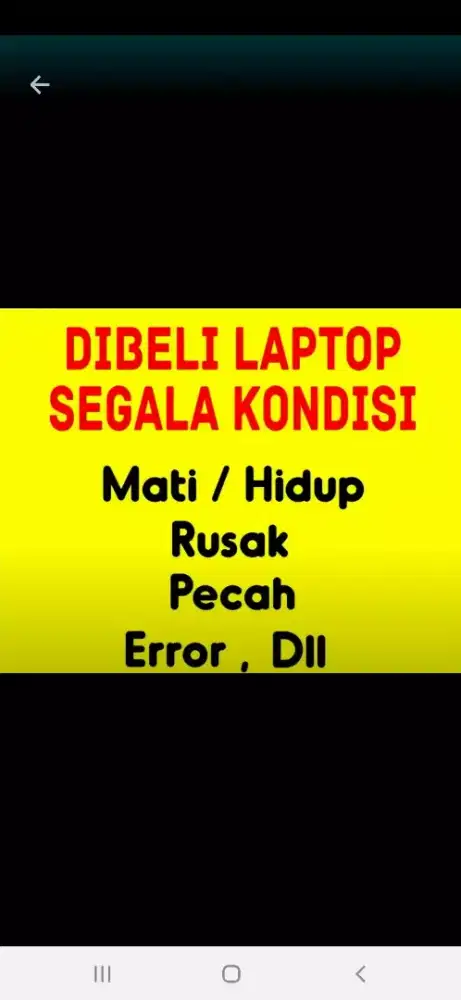 Dibeli laptop rusak