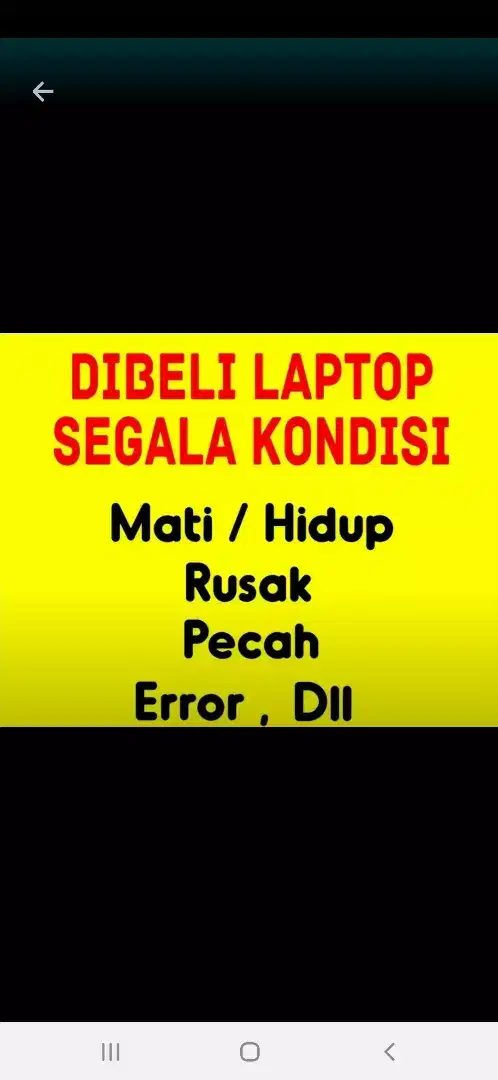 Dibeli laptop rusak