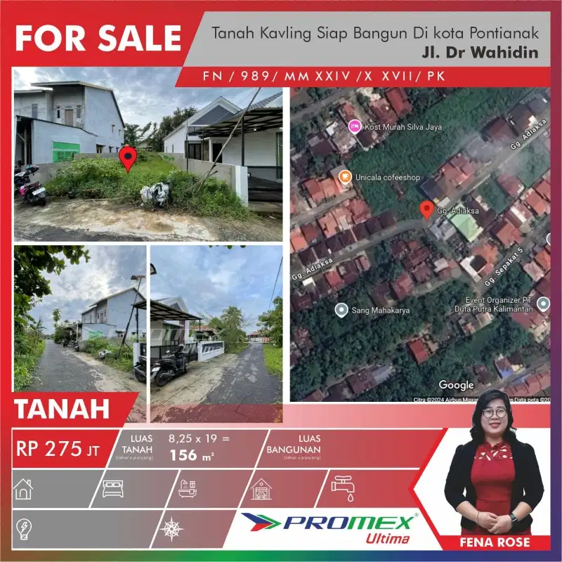 DIJUAL TANAH KAVLING SIAP BANGUN DI KOTA PONTIANAK