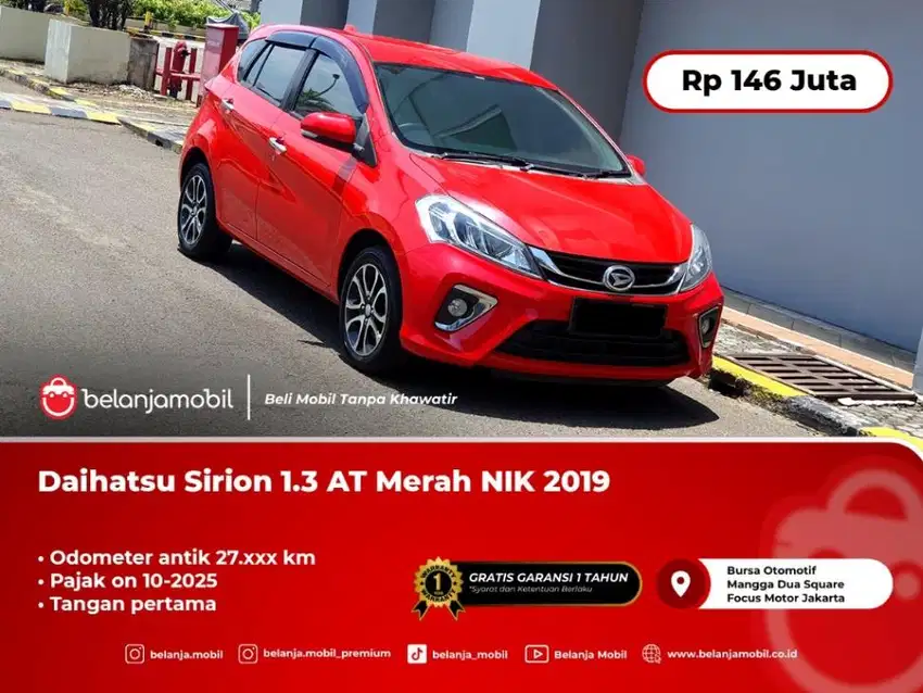 [ KM ANTIK 27RB ] Daihatsu Sirion 1.3 AT Merah 2019/2020