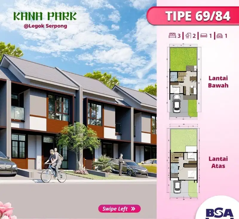 rumah cluster kana park legok free ppn 100% cicil 3juta an