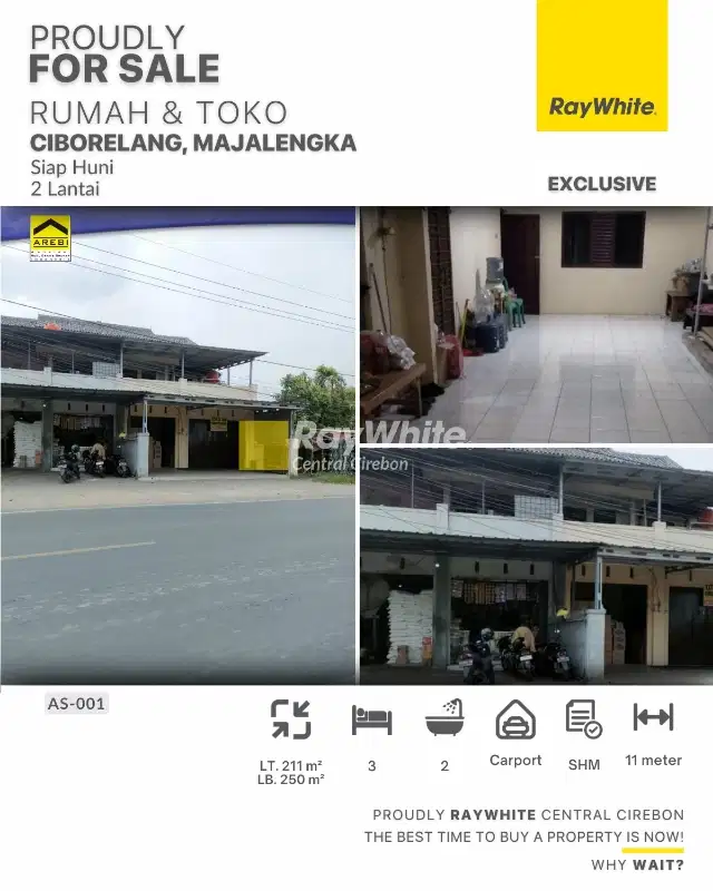 Jual Ruko Pinggir Jalan Raya Ciborelang Jatiwangi Majalengka