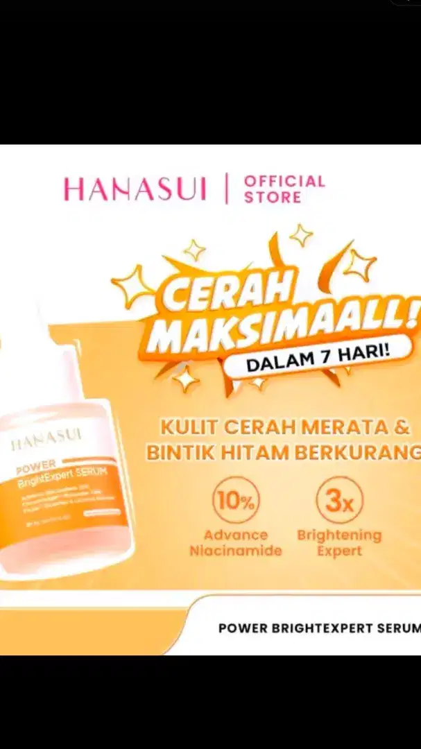 Masih baru Hanasui serum power brightexpert