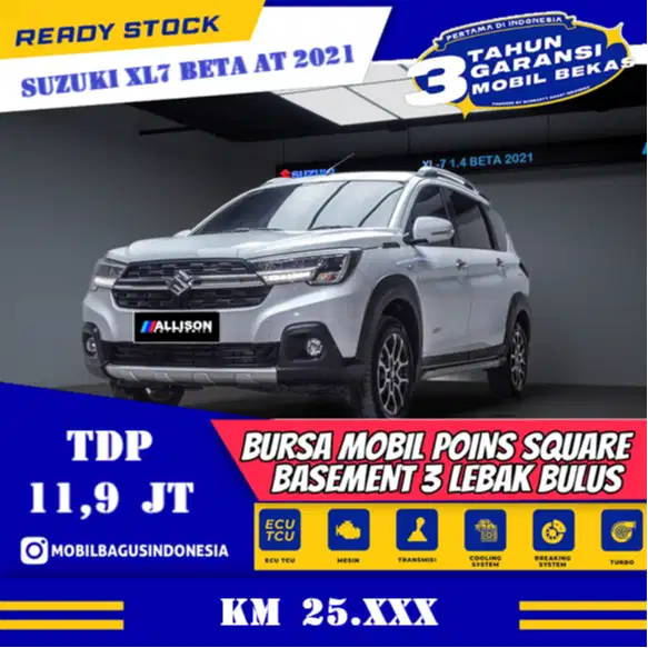 [Dp 11,9 Jt] Suzuki XL7 1.5 BETA Wagon AT 2021 Putih Dp 11,9 Jt