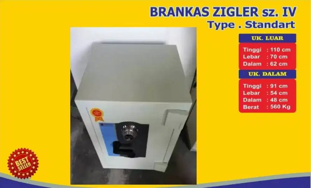 Lemari besi Brankas Tahan Api Zigler Safe size IB Tinggi 54 cm