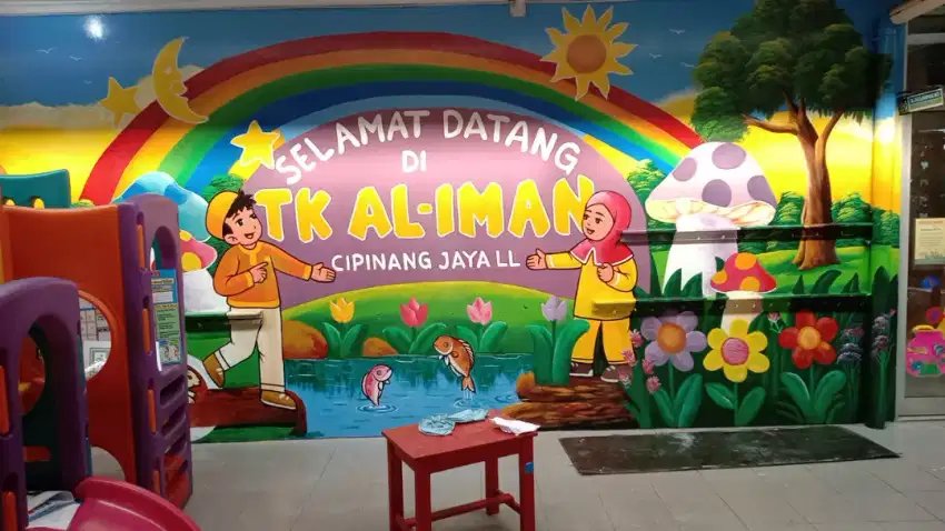 Jasa lukis/mural dinding sekolah dan lain lain