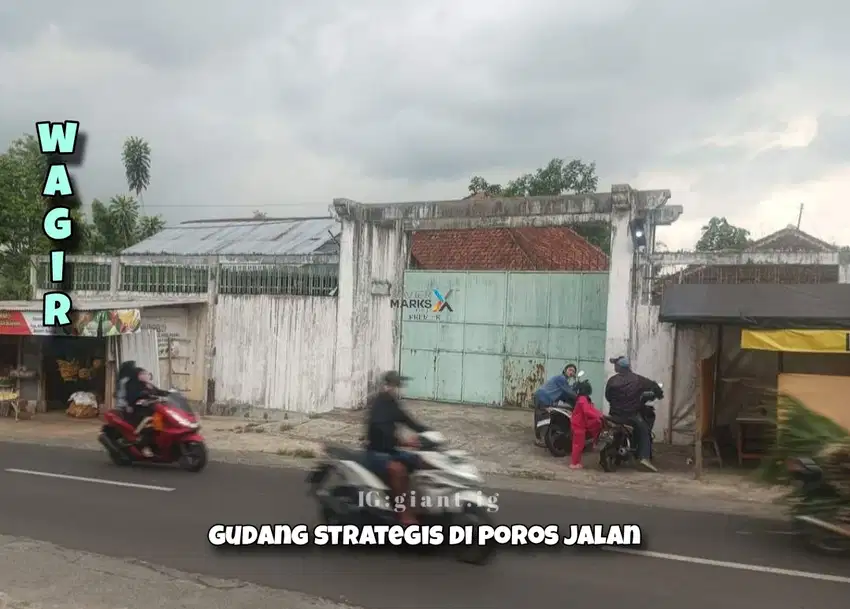 Gudang strategis di poros jalan Wagir Malang