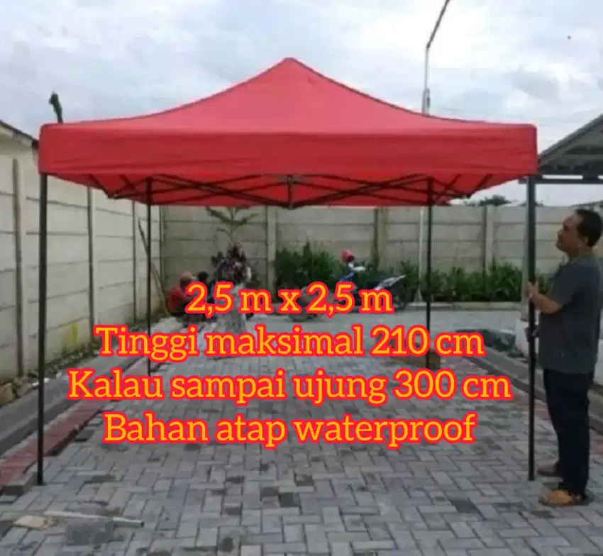 Tenda cafe lipat dan meja lipat baru harga oleng, harga borongan 2item