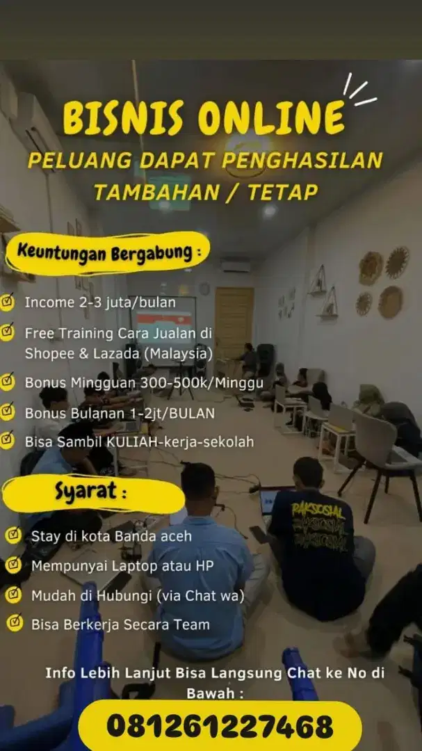 Dibutuhkan 2 org partner jualan di market